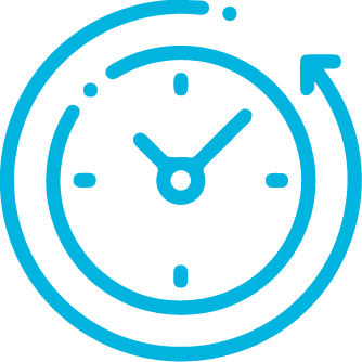 Icon of a clock with an arrow, representing time management or scheduling.